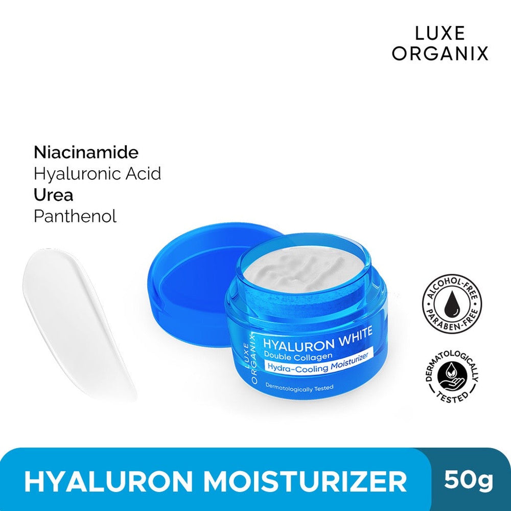 Luxe Organix Hyaluron White Double Collagen Hydra-Cooling Moisturizer 50g