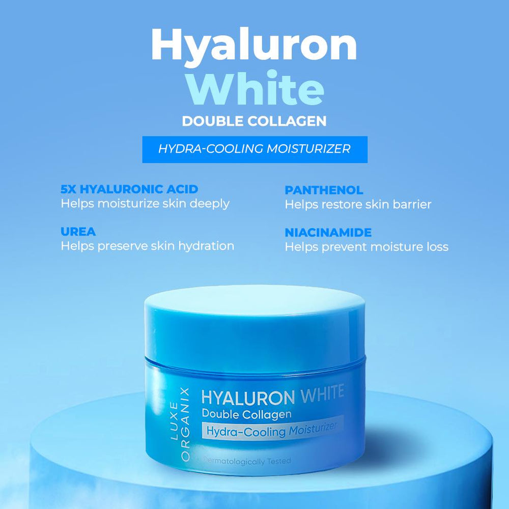 Luxe Organix Hyaluron White Double Collagen Hydra-Cooling Moisturizer 50g