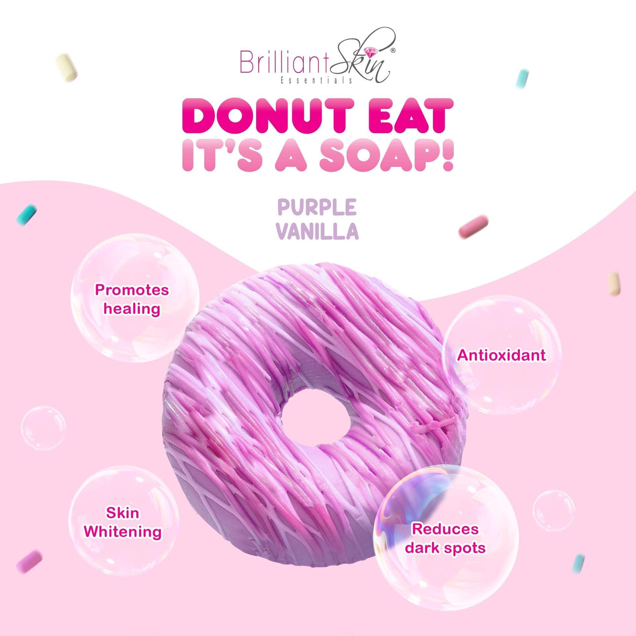 Brilliant Skin Donut Eat Its A Soap Purple Vanilla - 90g