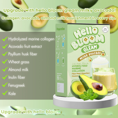 Hello Bloom Gleam Milky Avocado Collagen Beauty Supplement