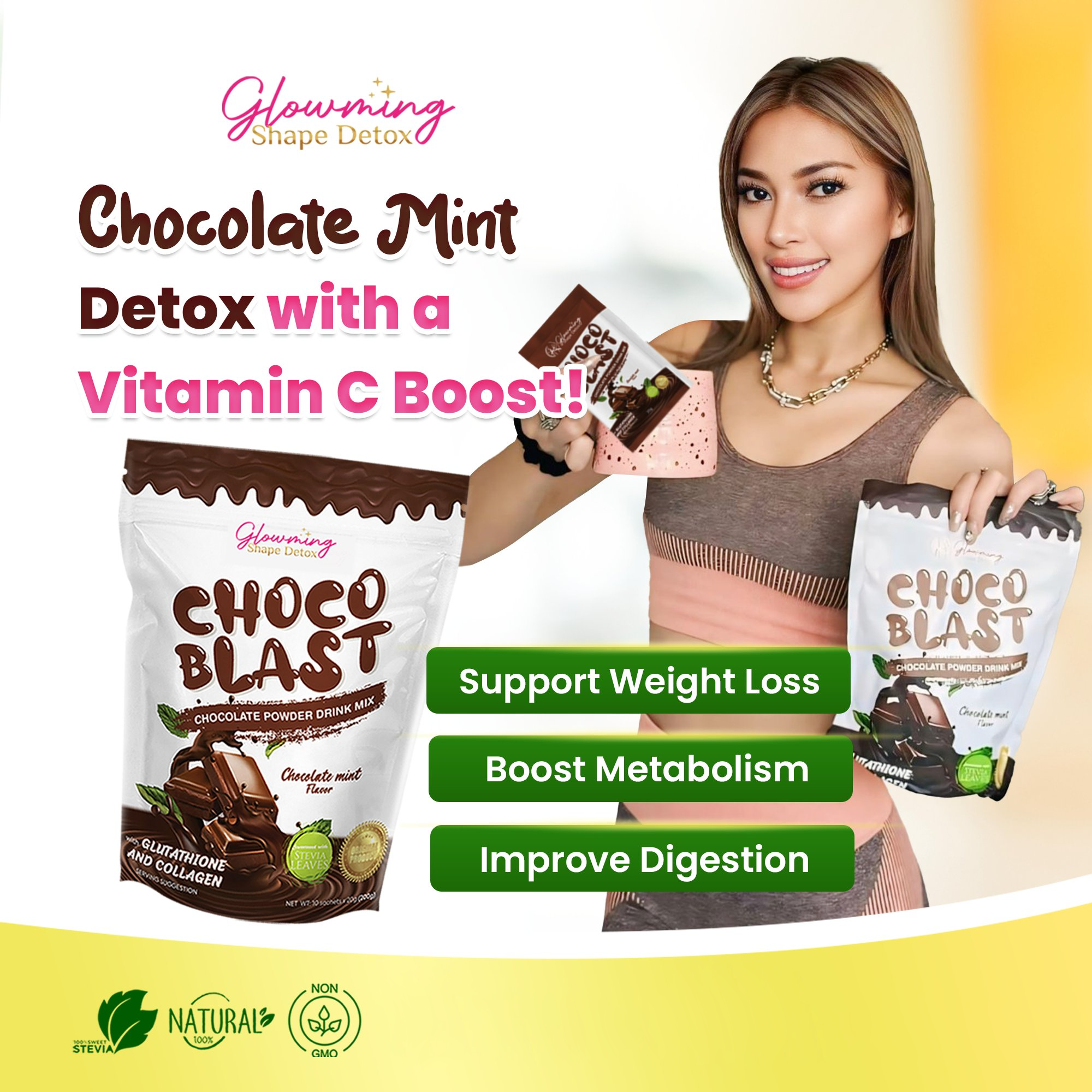 Glowing Shape Choco Blast Chocolate Powder Drink Mix - 200g