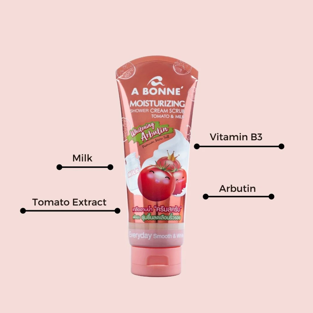 A Bonne Moisturizing Shower Cream Scrub Tomato & Milk - 350g