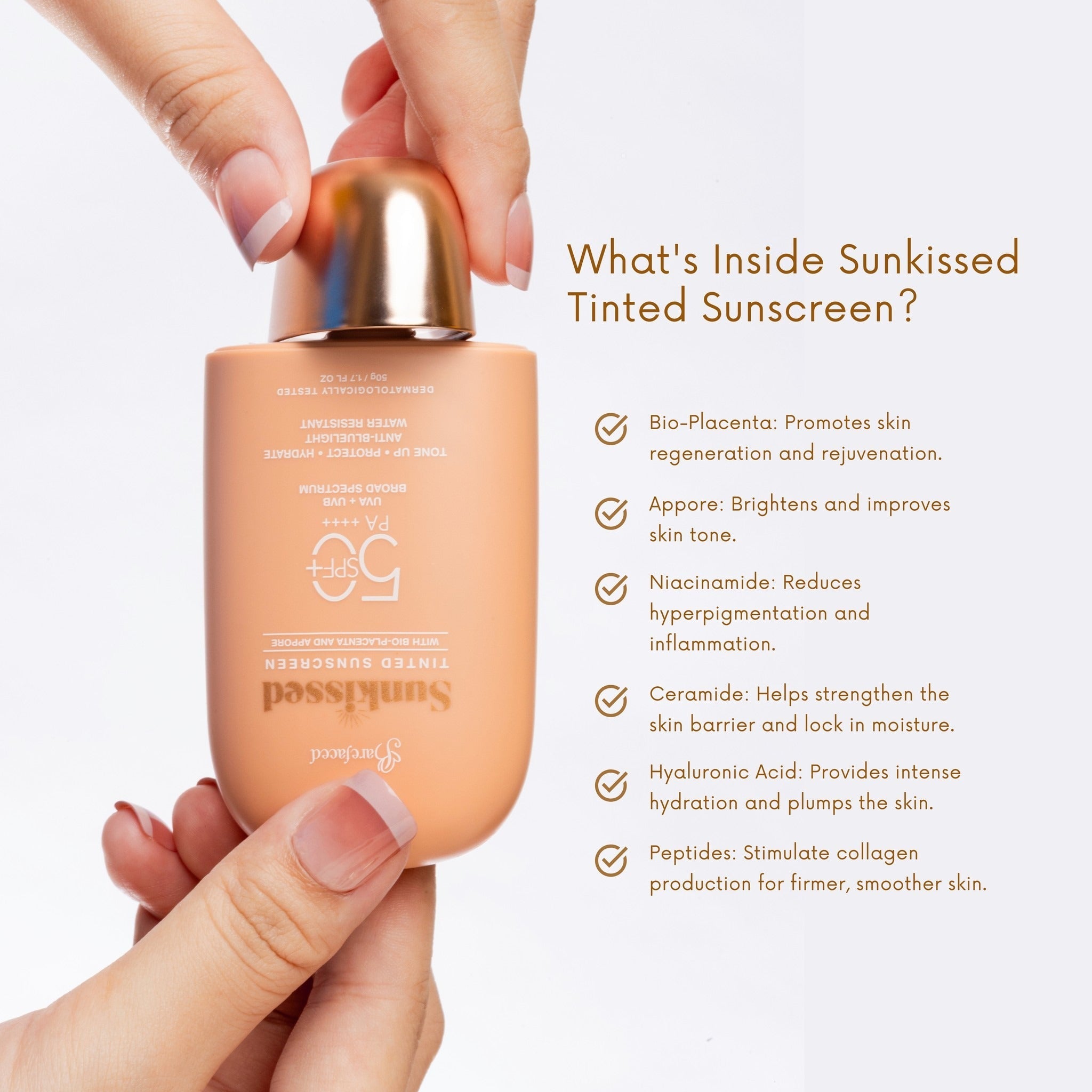 Barefaced Sunkissed Tinted Sunscreen SPF50+ PA+++ 50g