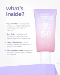 Adorn Premium Sunscreen SPF 50 PA+++ – 50g