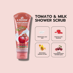 A Bonne Moisturizing Shower Cream Scrub Tomato & Milk - 350g