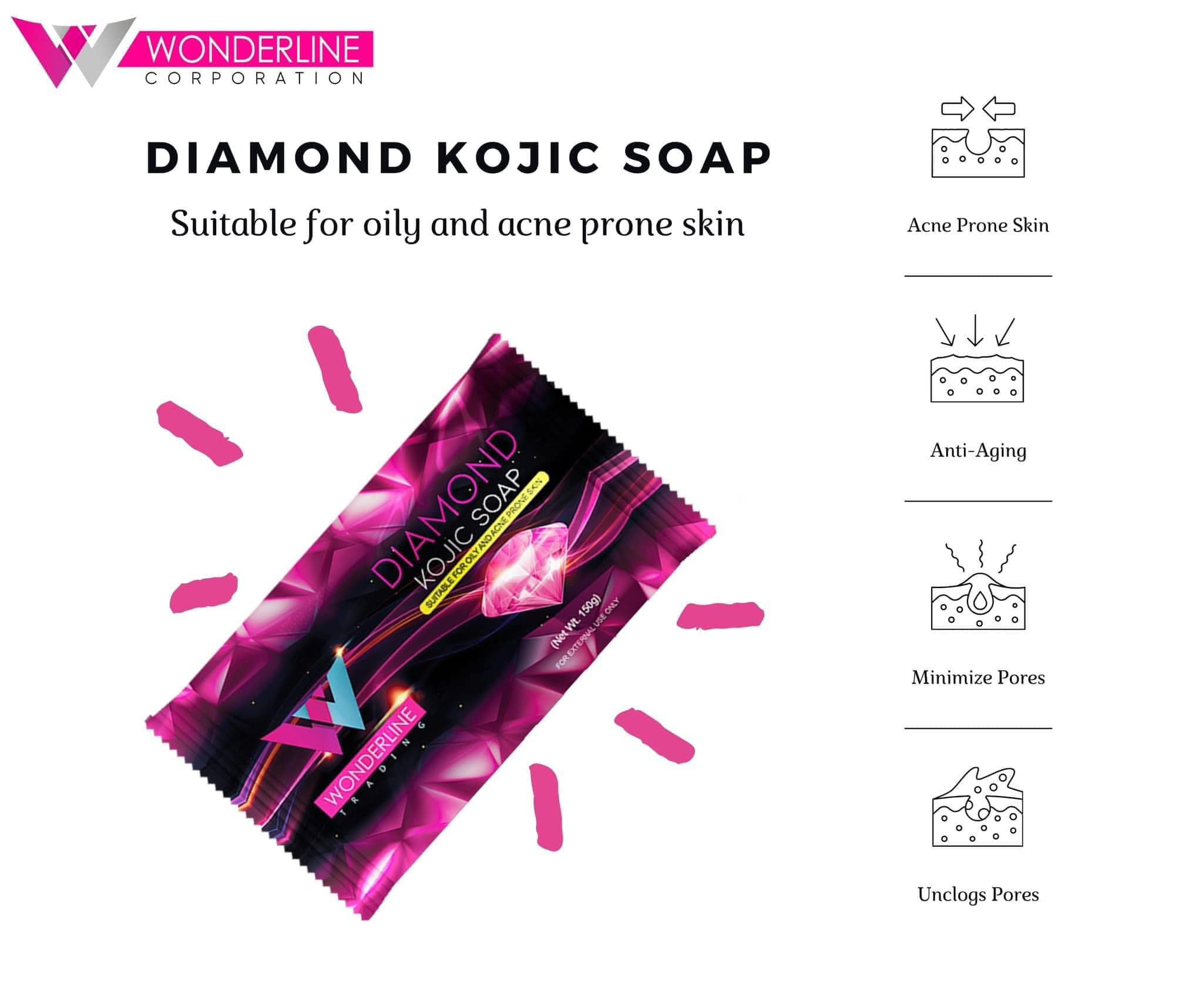 Wonderline Diamond Kojic Soap - 150g