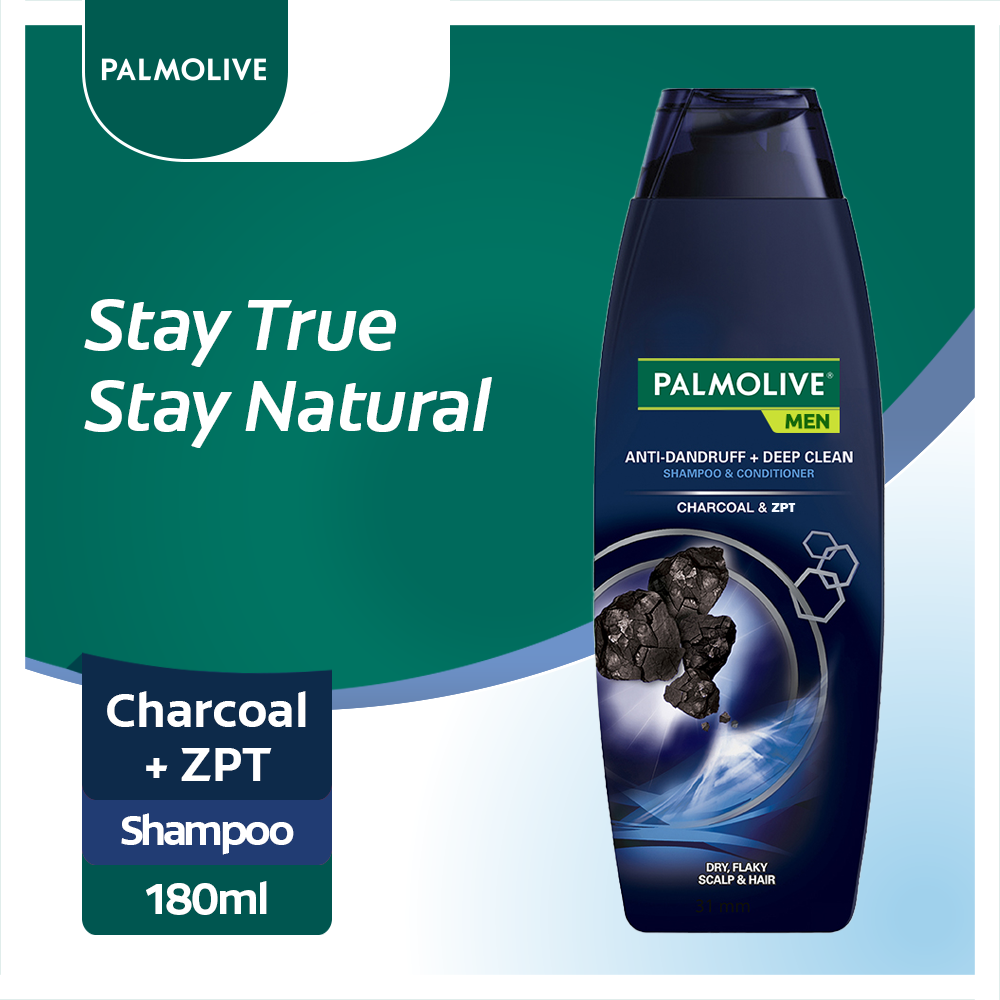 Palmolive Men Anti-Dandruff Charcoal & ZPT Shampoo & Conditioner - 180ml