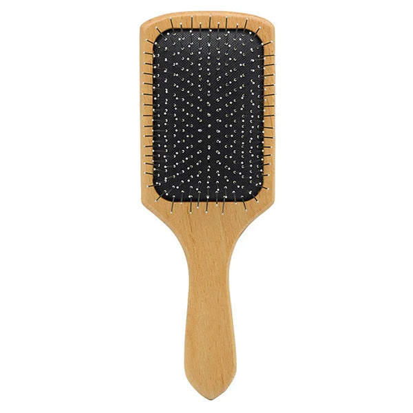 Wooden Paddle Hair Brush – Square Black