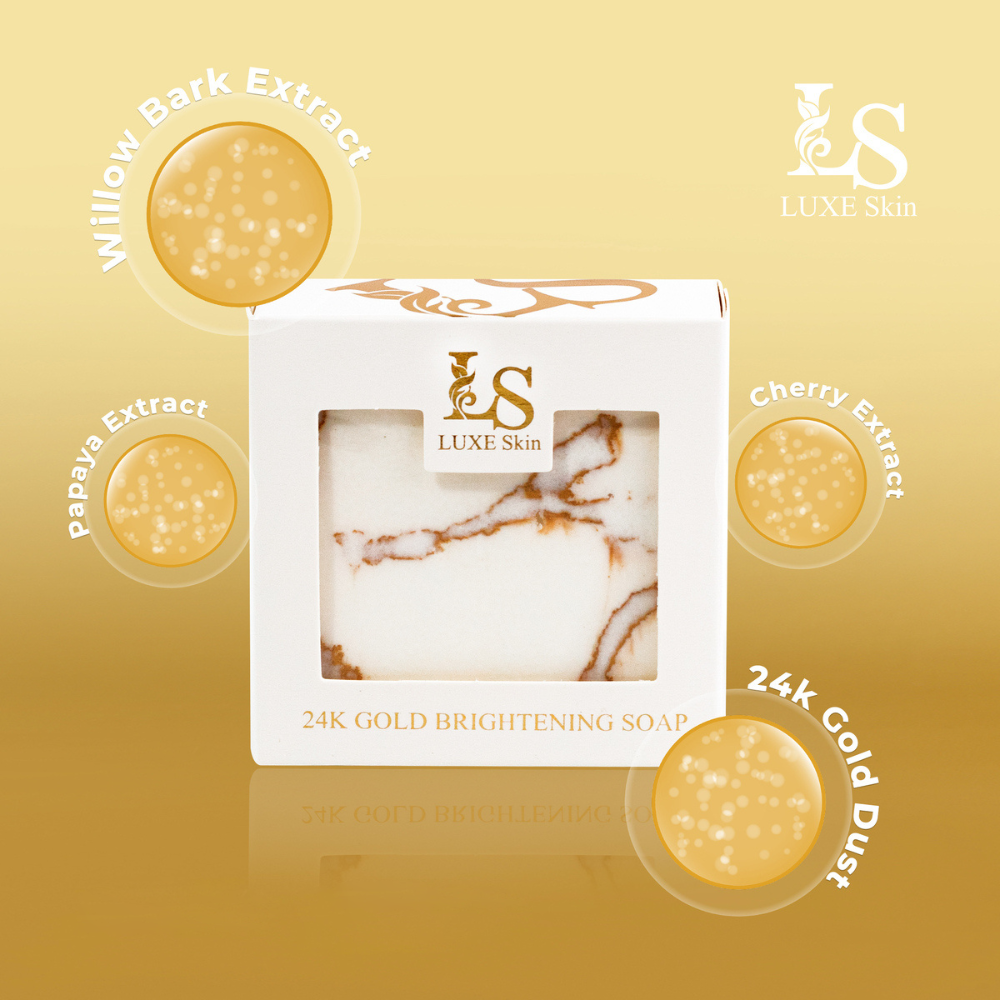 Luxe Skin 24k Brightening Gold Soap - 135g