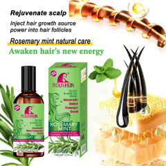 Roushun Rosemary Mint Hair Shampoo & Hair Oil - 500ml + 100ml (Combo)