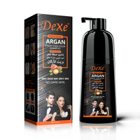 Dexe Natural Black Argan Speedy Hair Color Shampoo - 420ml