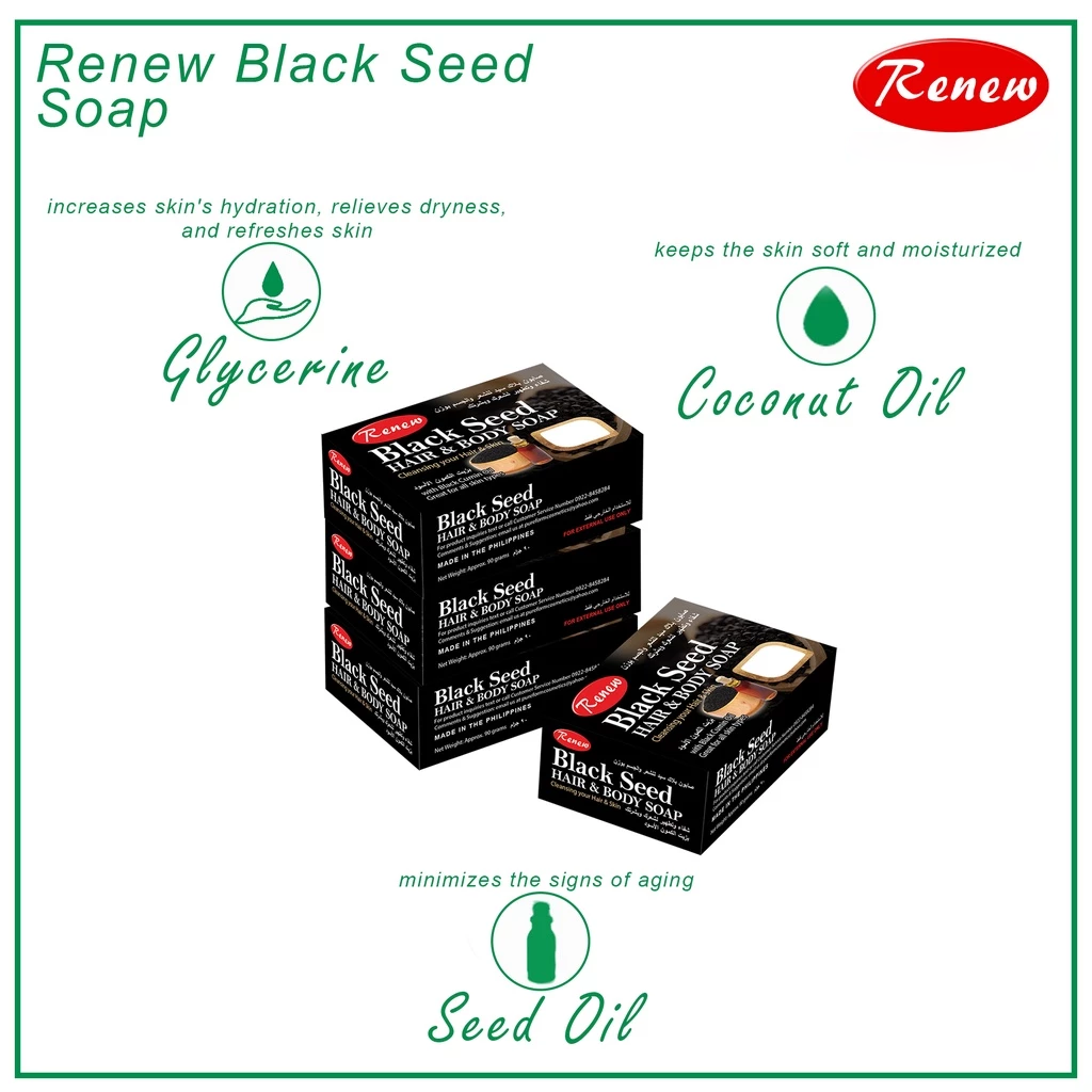 Renew Black Seed Hair & Body Soap - 90g