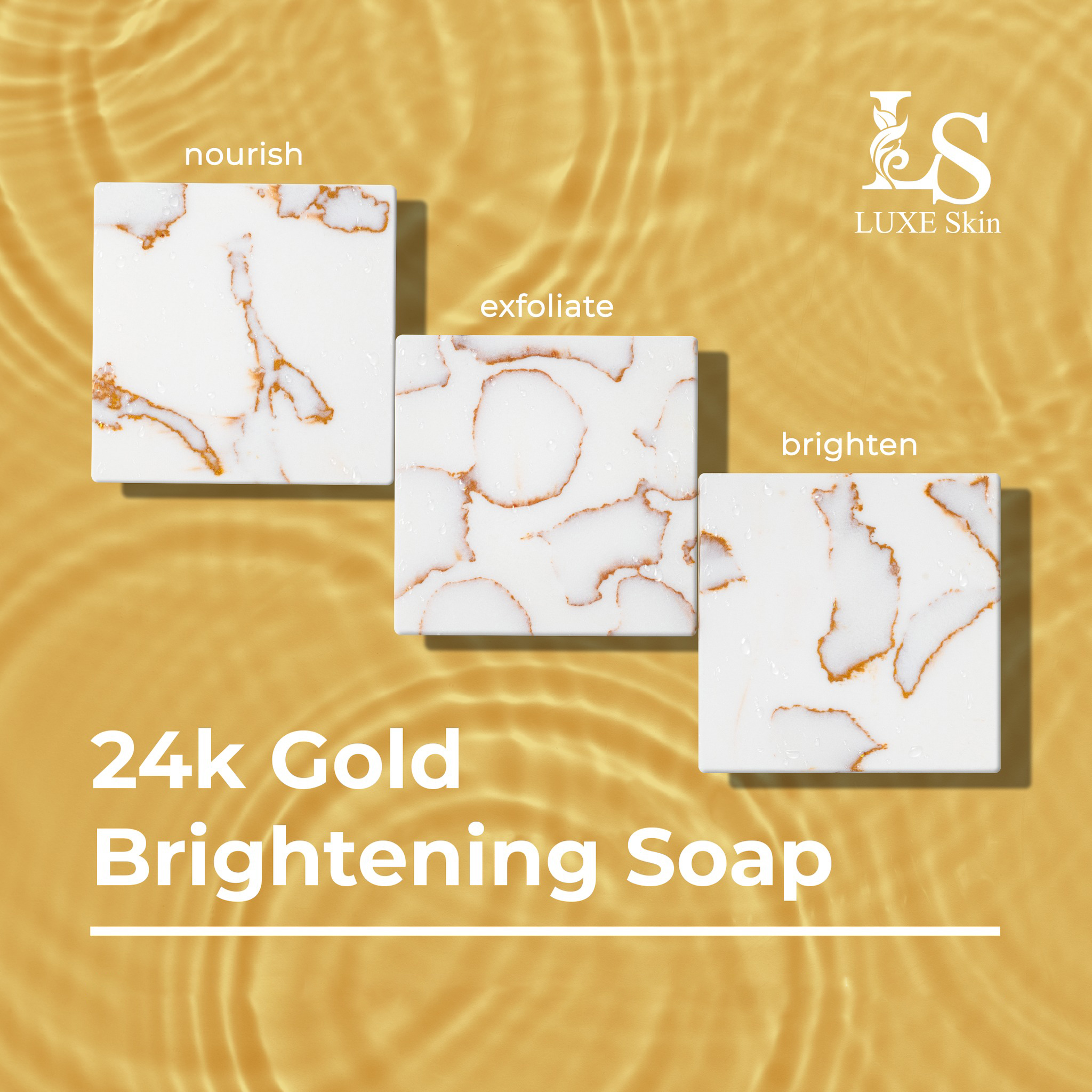 Luxe Skin 24k Brightening Gold Soap - 135g