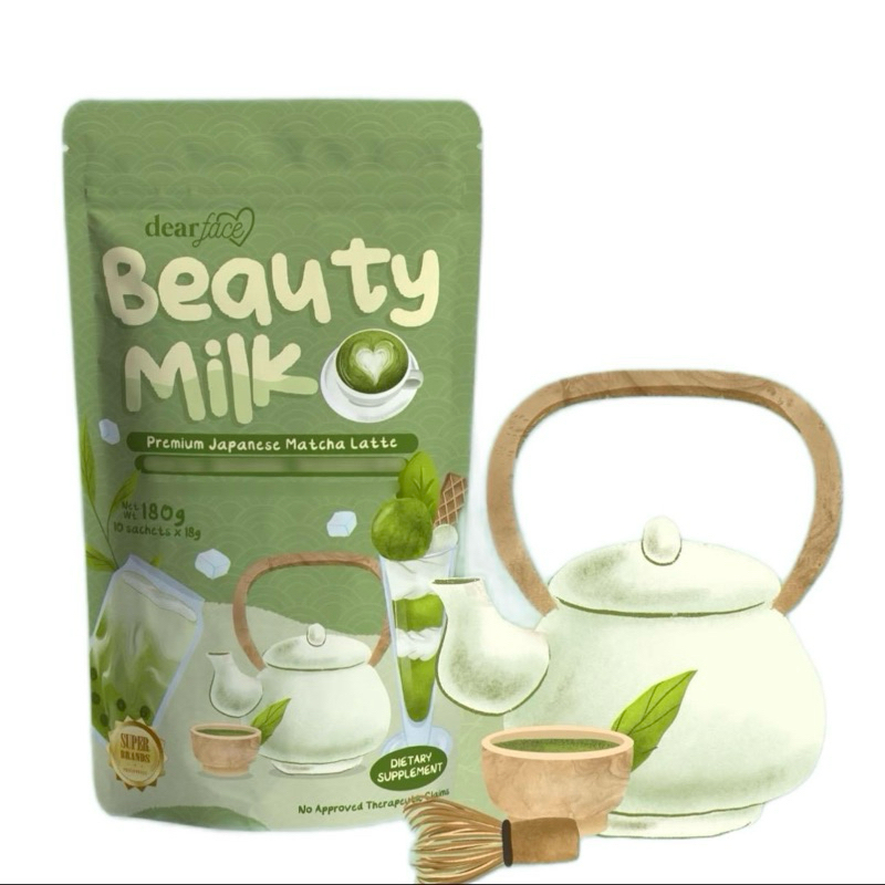 Dear Face Beauty Milk Premium Japanese Matcha Latte Drink - 180g