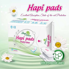 Lean’n Green Hapi Pads Panty Liner Normal Time - 3 pcs Combo Pack (30 Pads Each)