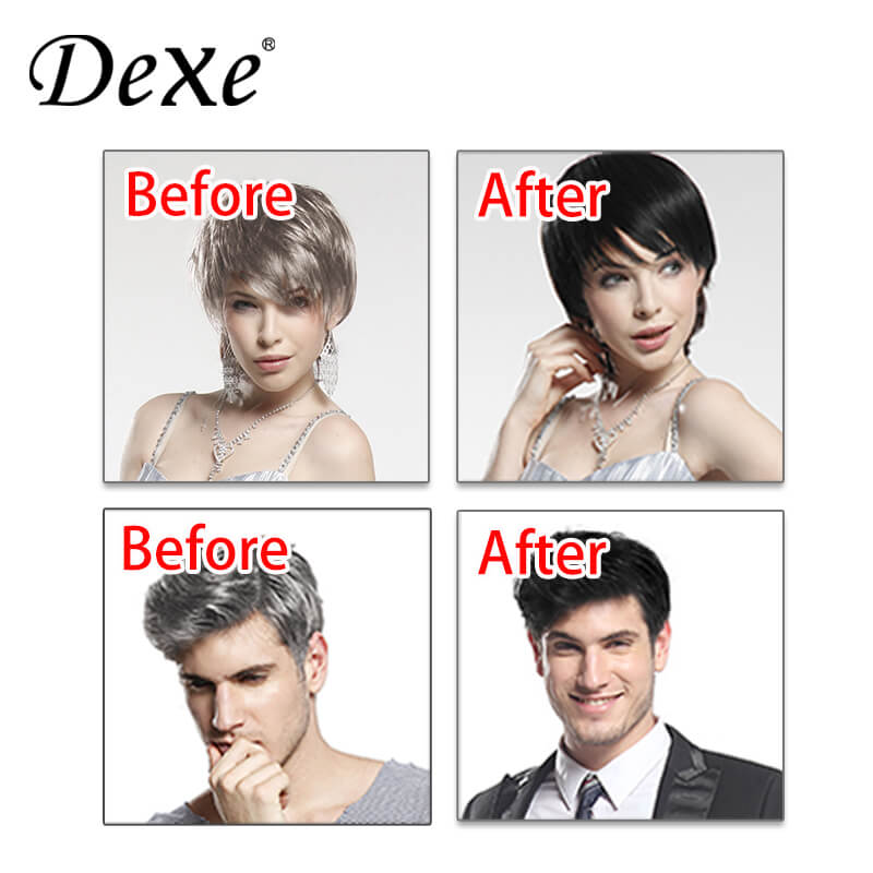 Dexe Natural Black Argan Speedy Hair Color Shampoo - 420ml