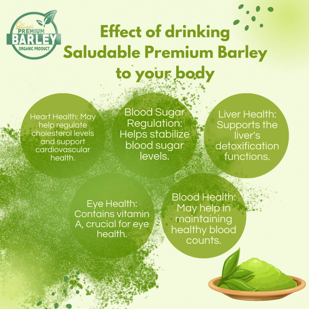 Saludable Premium Barley Organic Powdered Drink - 100g