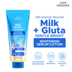 Luxe Organix Milk + Gluta Gentle Bright Whitening Serum Lotion - 350ml