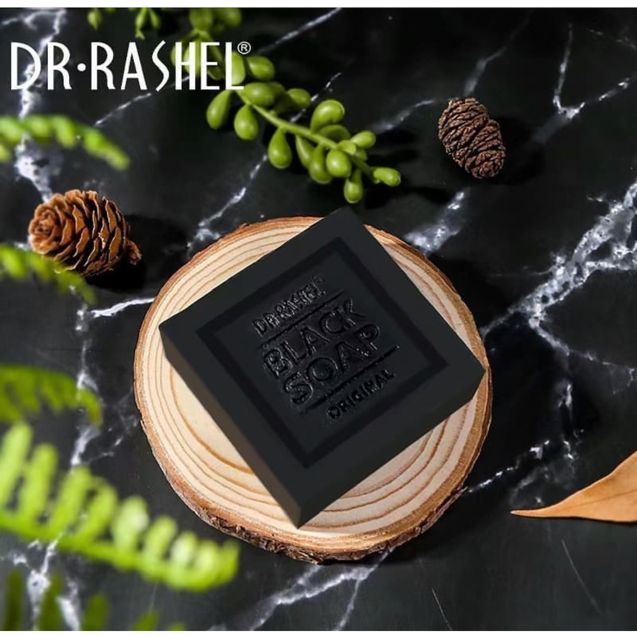 Dr.Rashel Black Soap Collagen & Charcoals Deep Cleansing - 100g
