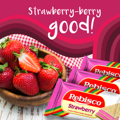 Rebisco Strawberry Filled Cracker Sandwich - 10 x 32g (320g)