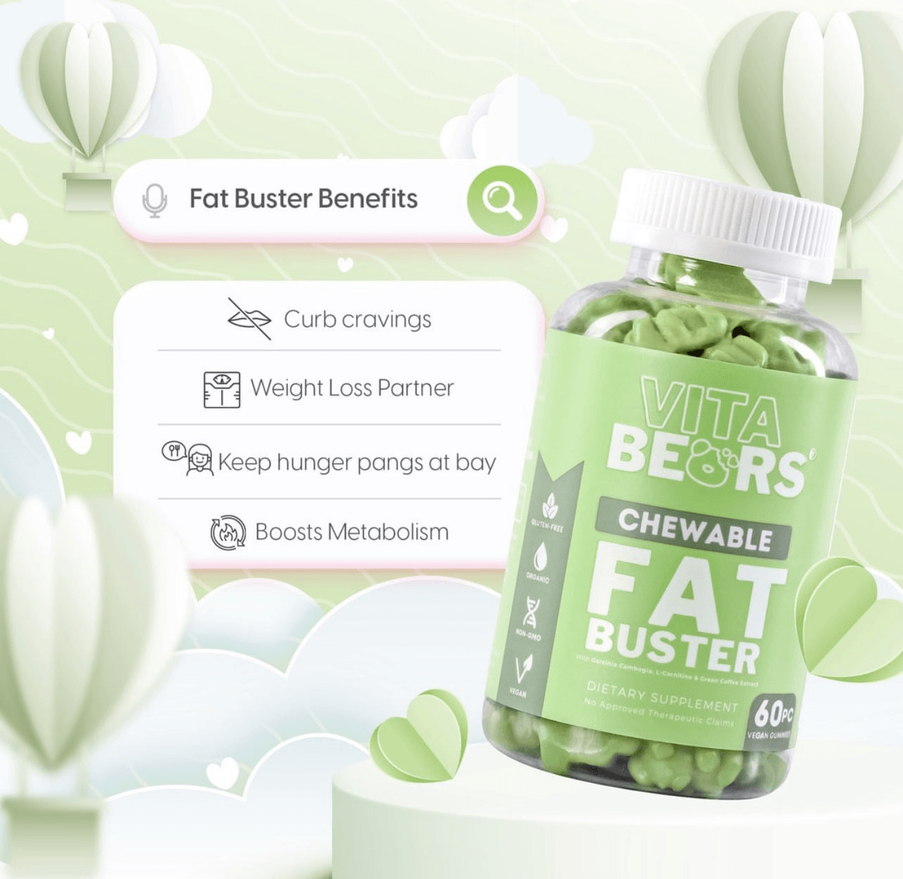 Vita Bears Fat Buster Crave Gummies Supplements – Sige Mart UAE