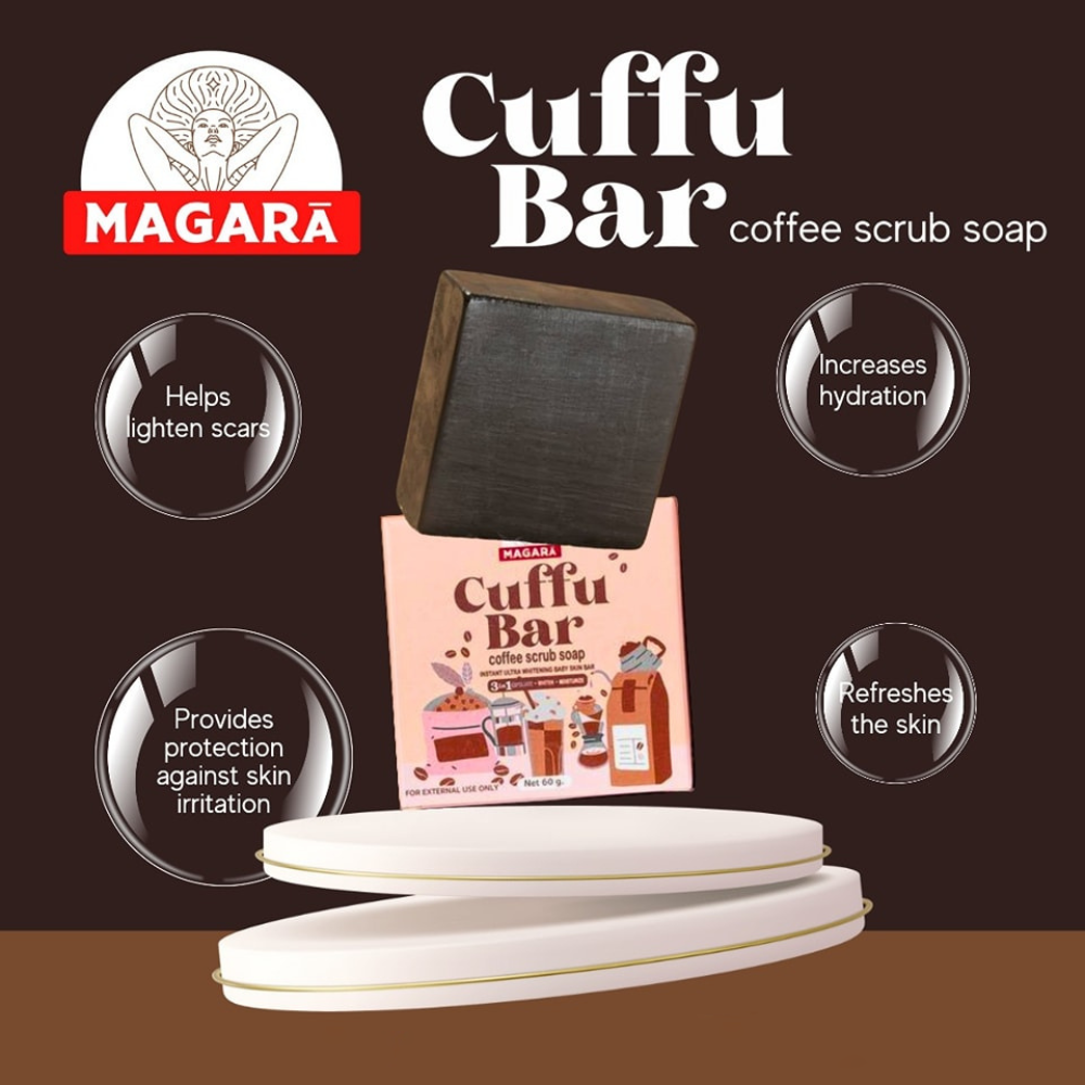 Magara Cuffu Bar Coffee Scrub Soap - 60g