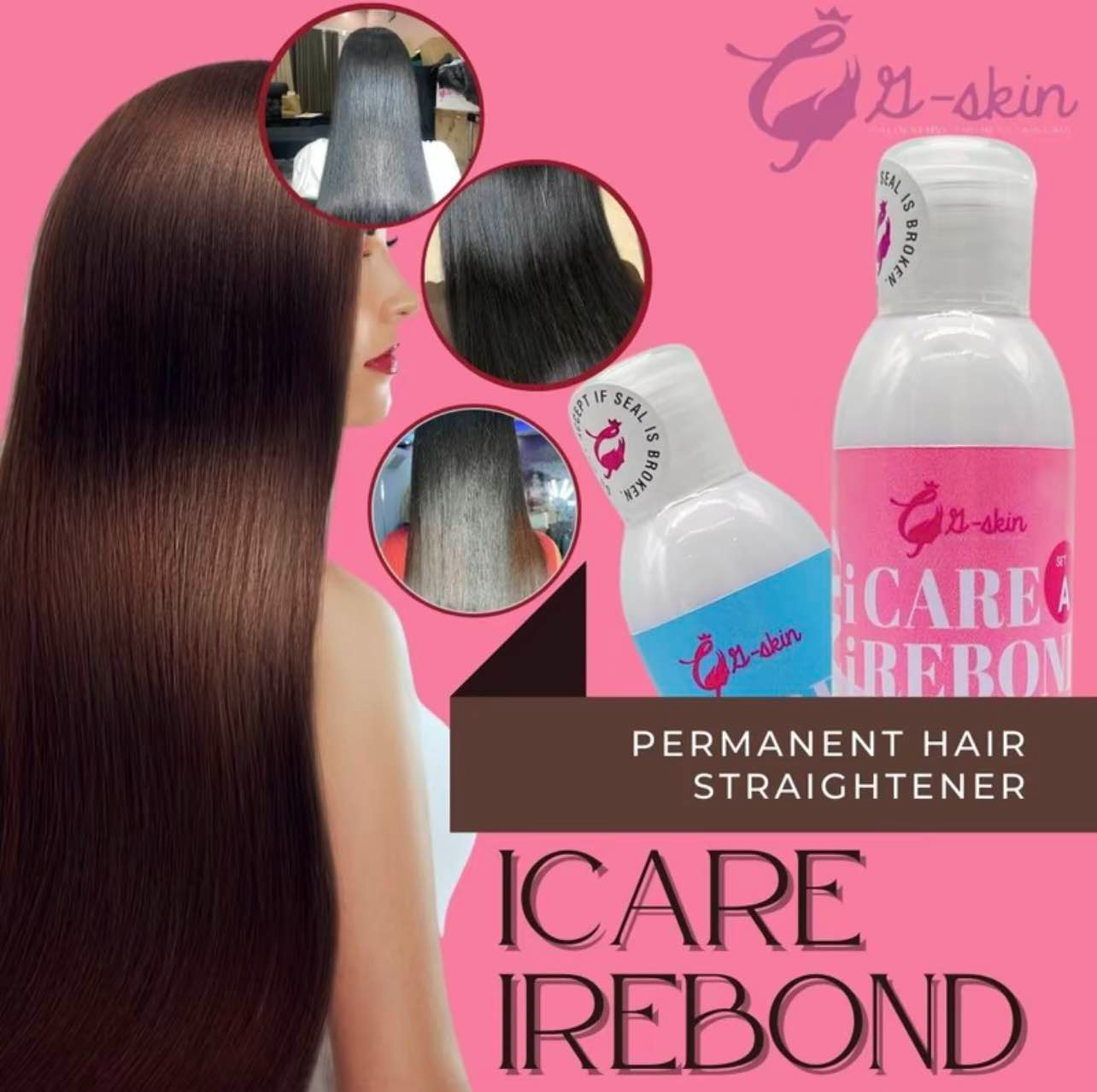 G-Skin Icare Permanent Hair Straightener A + B Set