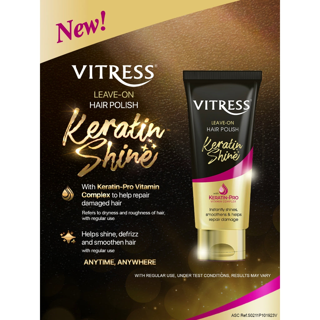 Vitress Hair Polish Leave-On Keratin Shine - 100ml