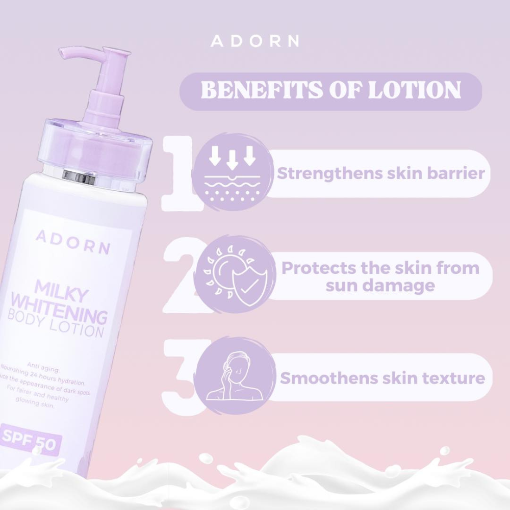 Adorn Milky Whitening Body Lotion SPF50 - 200ml