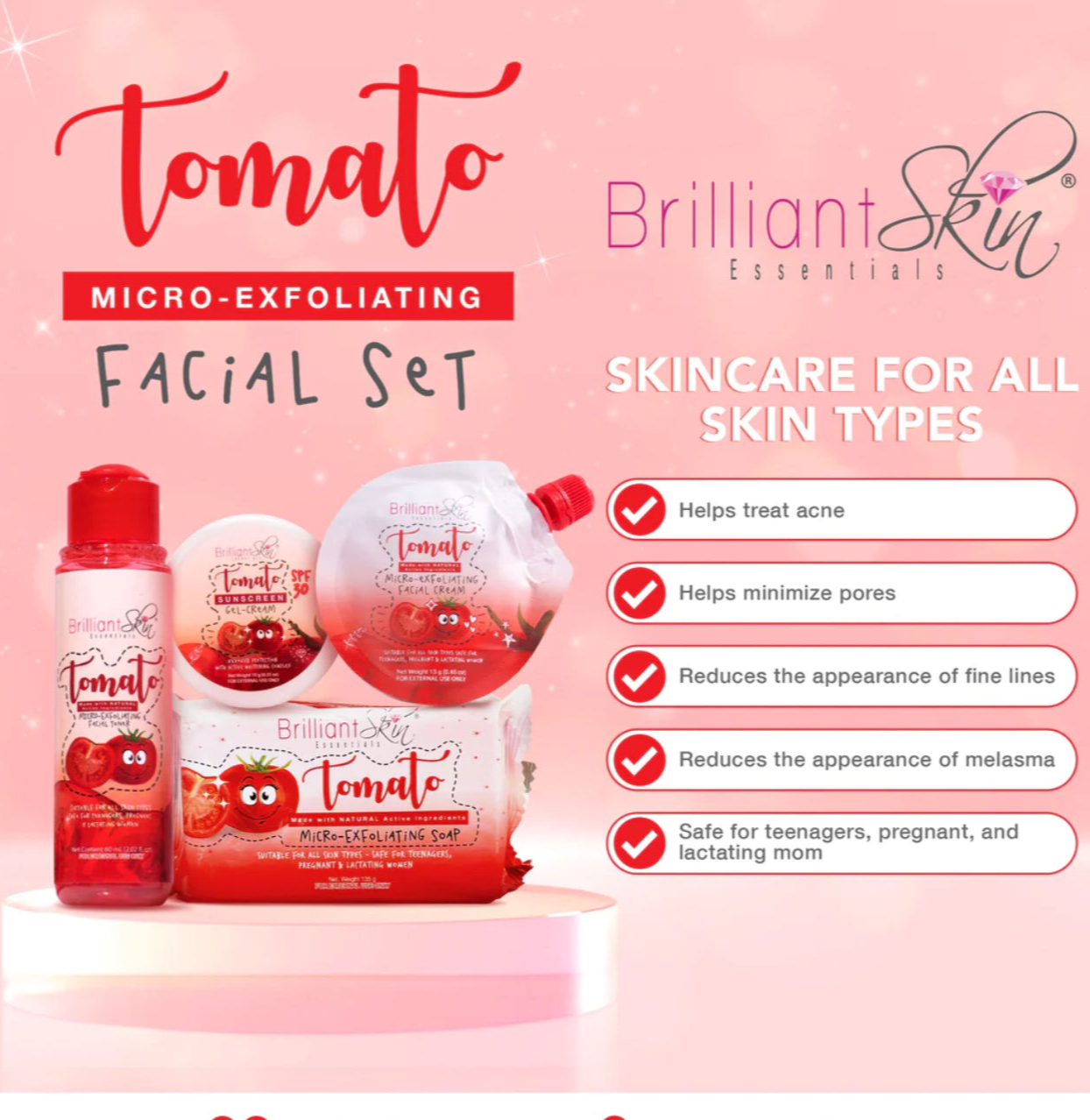 Brilliant Skin Essentials Tomato Micro - Exfoliating Facial Set