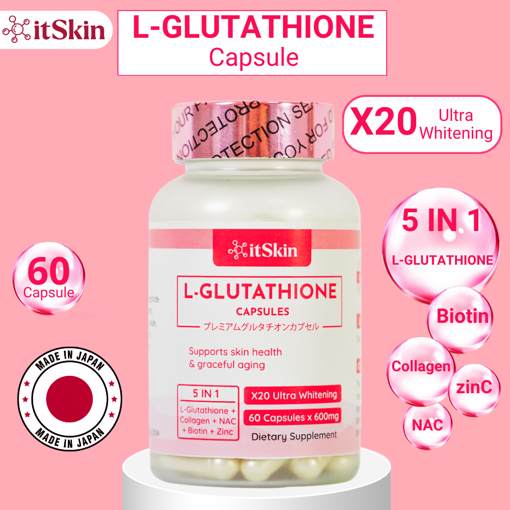 Itskin L-Glutathione Capsule with Collagen & Biotin 60 Capsules (3 P Sige Mart UAE Itskin L-Glutathione Capsule with Collagen & Biotin 60 Capsules (3 P Sige Mart UAE