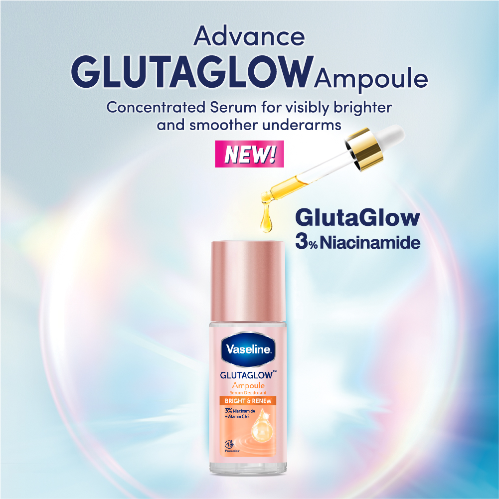 Vaseline Glutaglow Bright & Renew Ampoule Serum Deodorant - 45ml