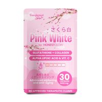 Transformed Skin Honest Glow Pink White Glutathione + Collagen 30 Capsules