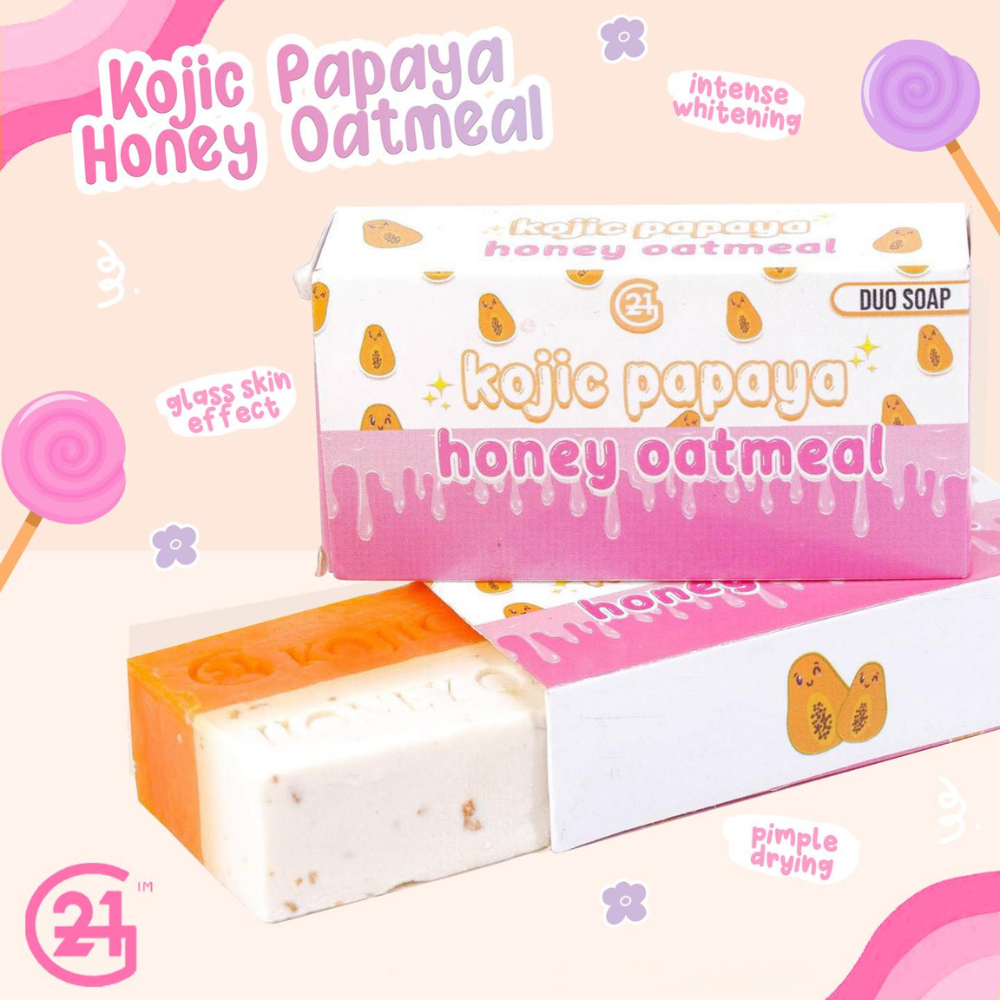 G21 Kojic Papaya Honey Oatmeal Duo Soap - 150g