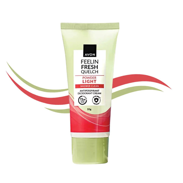 Avon Feelin Fresh Quelch Powder Light Anti-Perspirant Deo Cream - 55g (1+1 Offer)