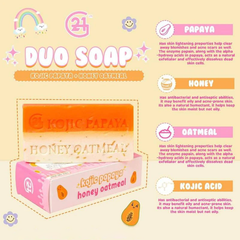 G21 Kojic Papaya Honey Oatmeal Duo Soap - 150g