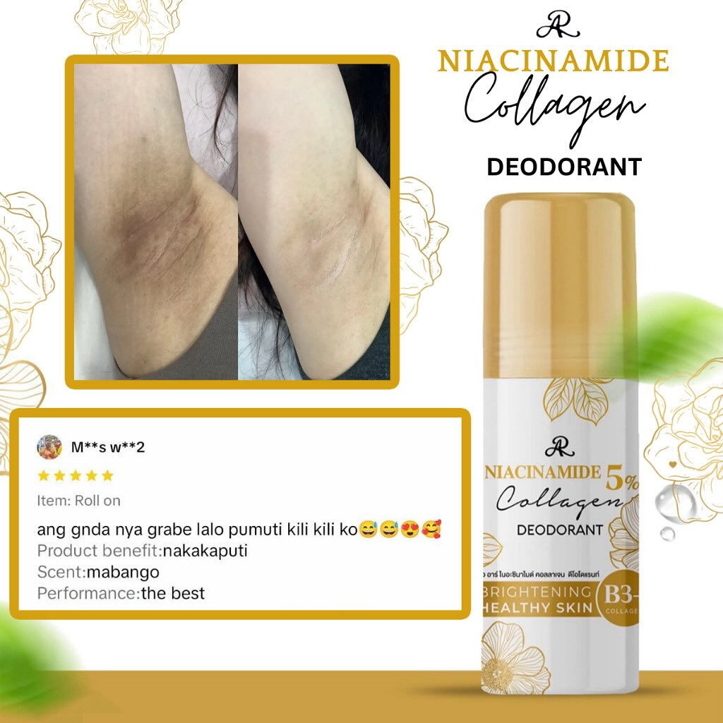 AR Niacinamide Collagen Deodorant Roll On - 75ml