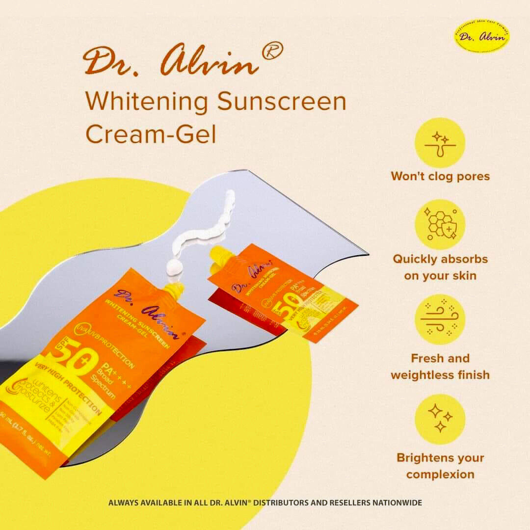 Dr. Alwin Whitening Sunscreen Cream Gel SPF 50+  50ml