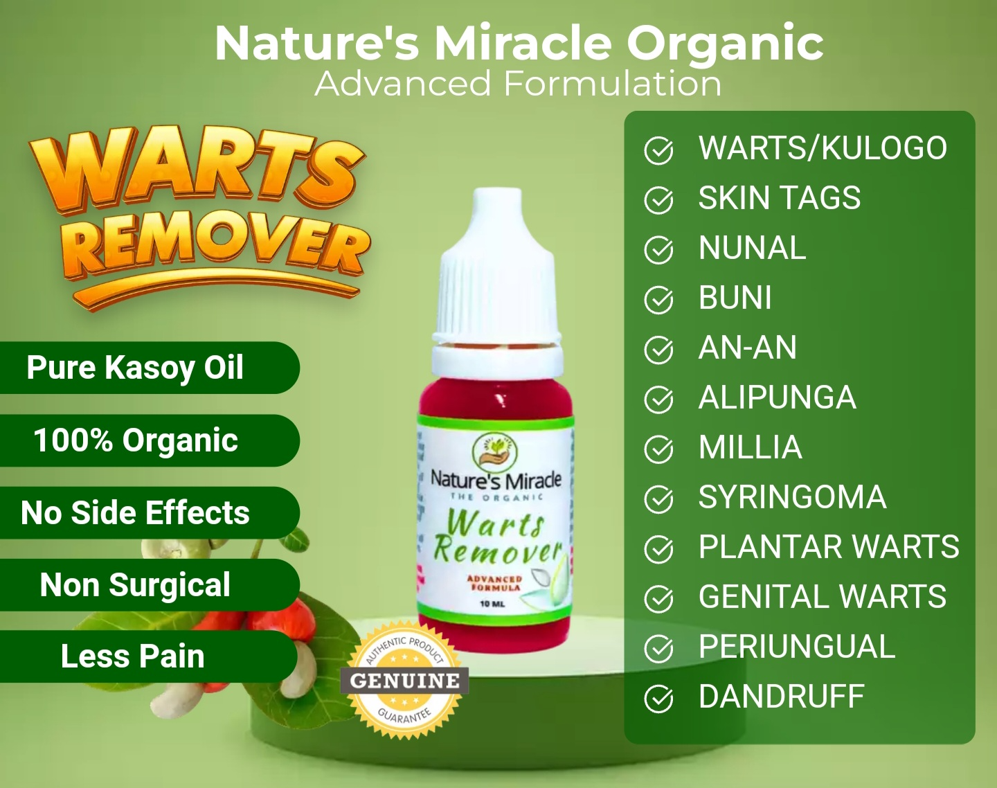 Nature's Miracle The Organic Warts Remover - 10ml