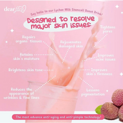 Dear Face Beauty Milk Premium Japanese Lychee Drink - 180g