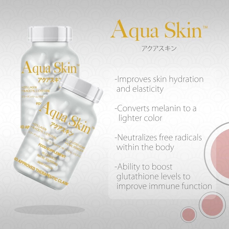 Aqua Skin Glutathione 60 capsules