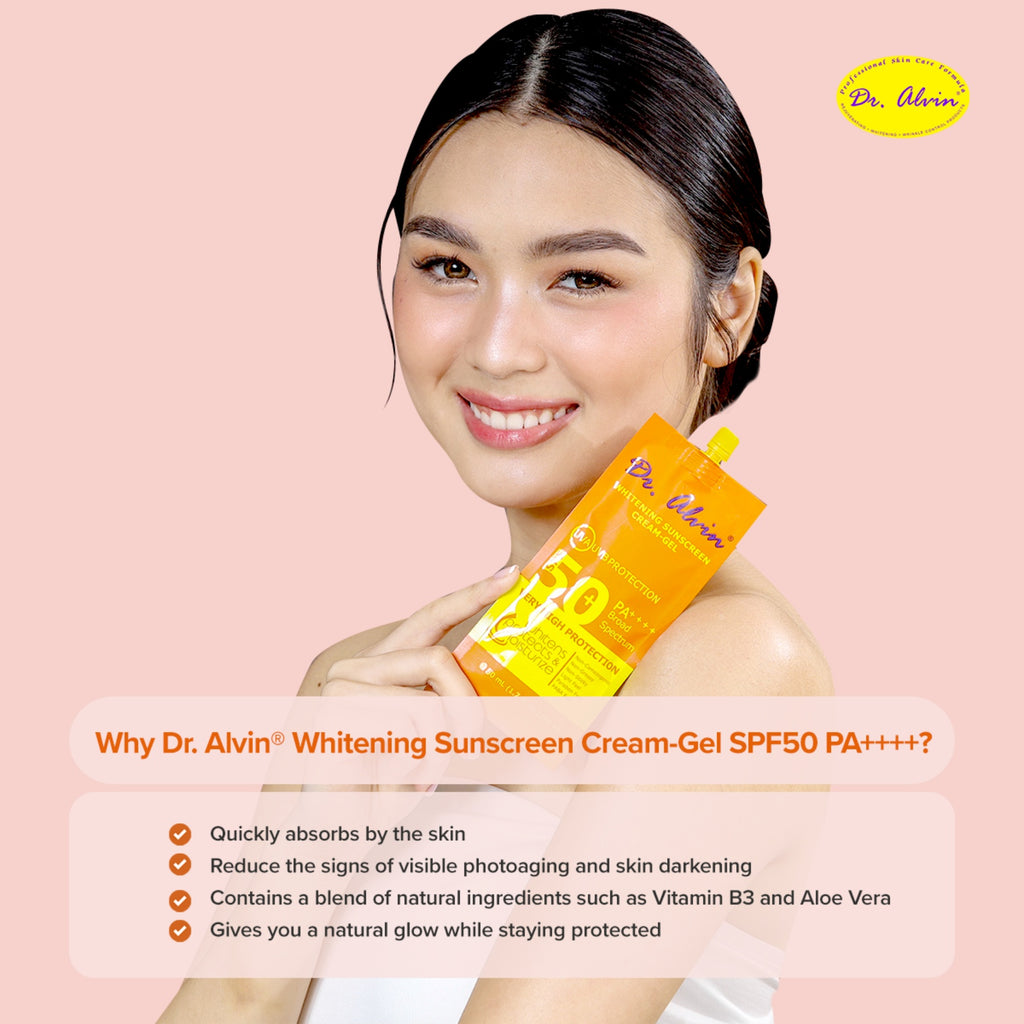 Dr. Alwin Whitening Sunscreen Cream Gel SPF 50+  50ml