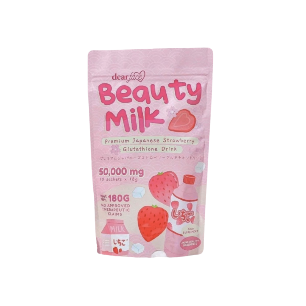 Dear Face Beauty Milk Premium Japanese Strawberry Drink - 180g