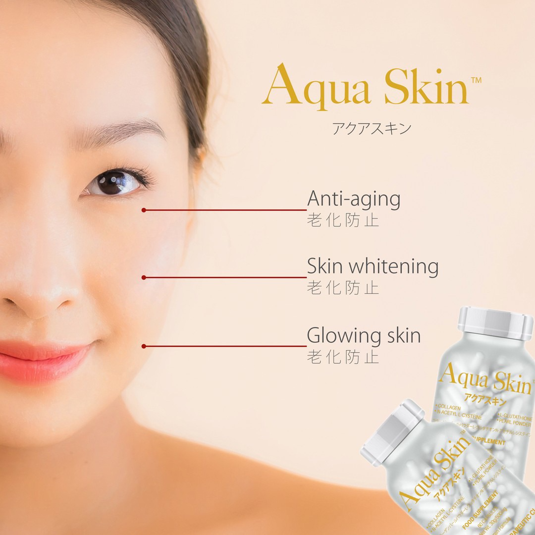 Aqua Skin Glutathione 60 capsules