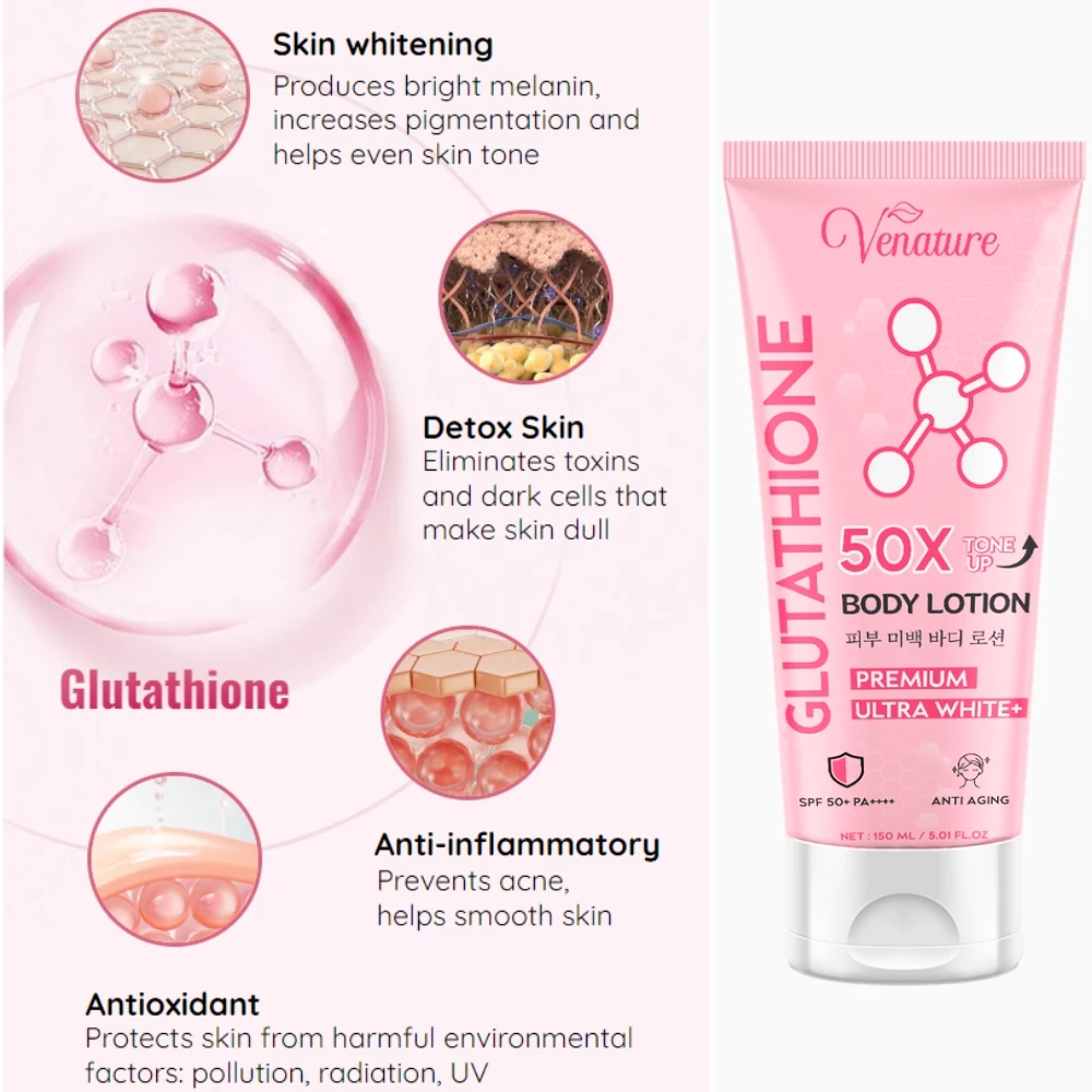 Venature Glutathione 50x Tone Up Body Lotion Venature Glutathione 50x Tone Up Body Lotion