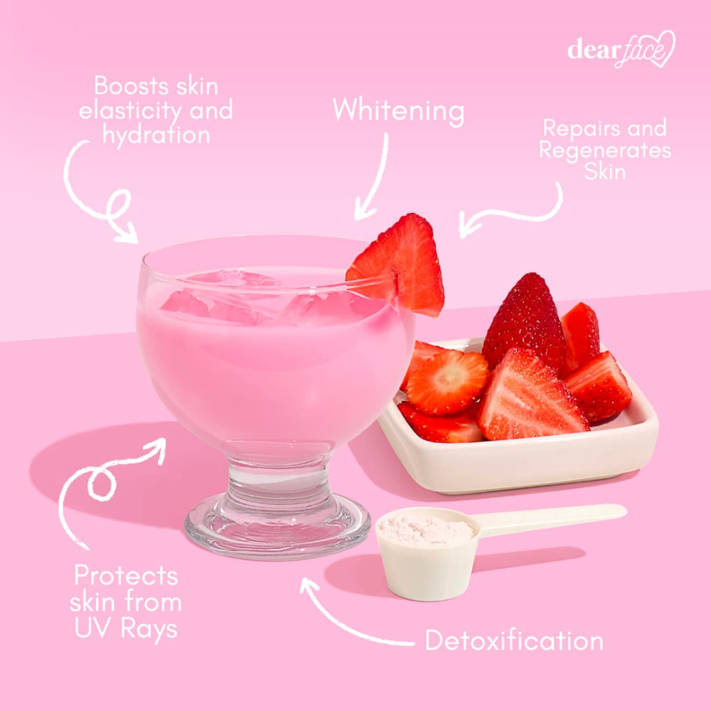 Dear Face Beauty Milk Premium Japanese Strawberry Drink - 180g