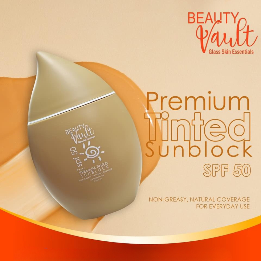 Beauty Vault Premium Tinted Sunblock SPF50 - 50g