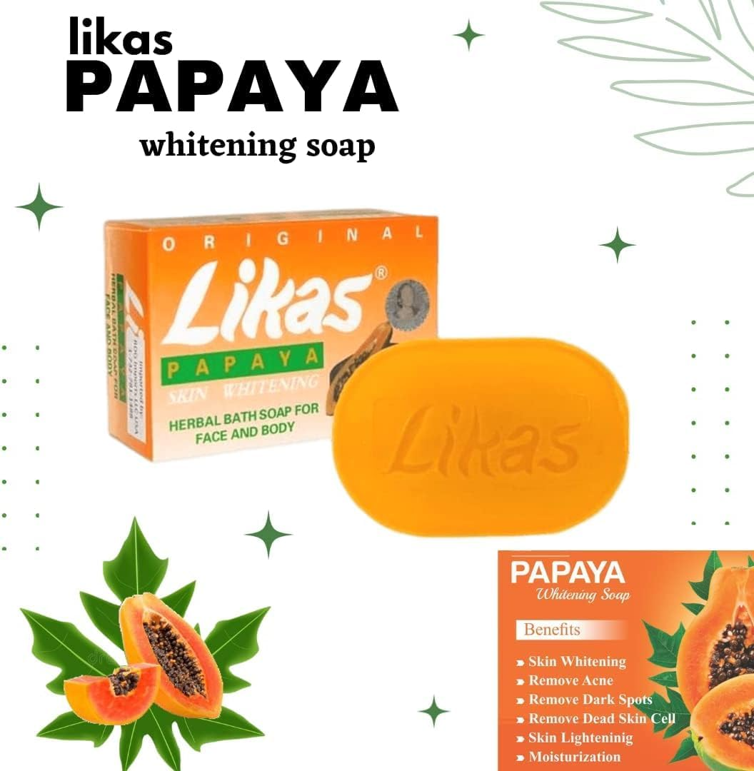 Likas Papaya Skin Whitening Fairness Soap Bathing Bar 135gm