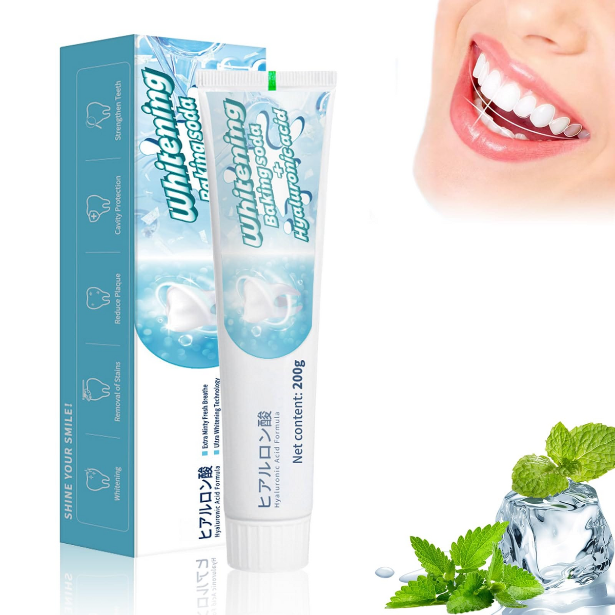 LBLS Teeth Whitening Toothpaste With Baking Soda - 200g