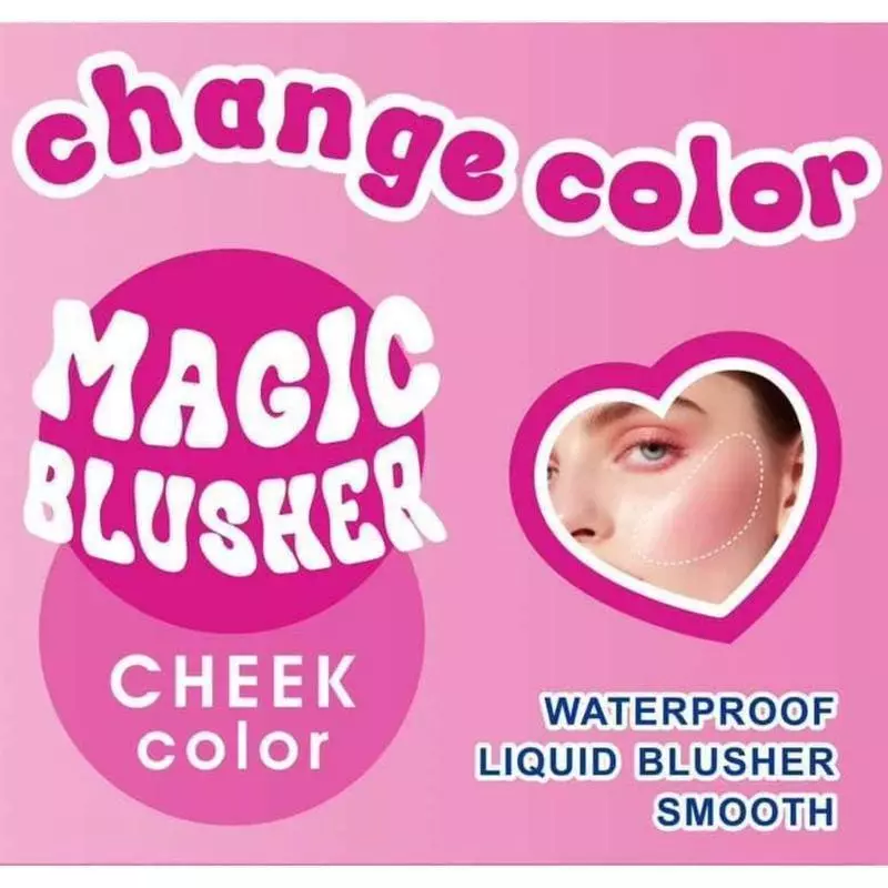 Kiss Beauty Magic Blusher Cheek Color Rose Glow Up - 30ml